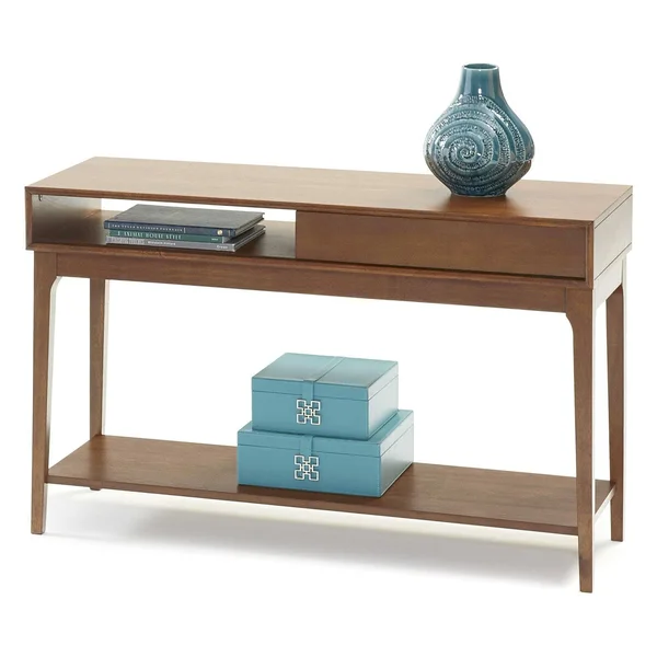 Progressive Furniture Mid-Mod Console Table, Cinnamon