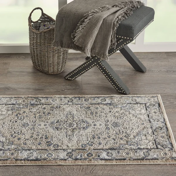 Nourison Concerto CNC05 Area Rug - Beige/Grey, 3&9x22 x 5&9x22