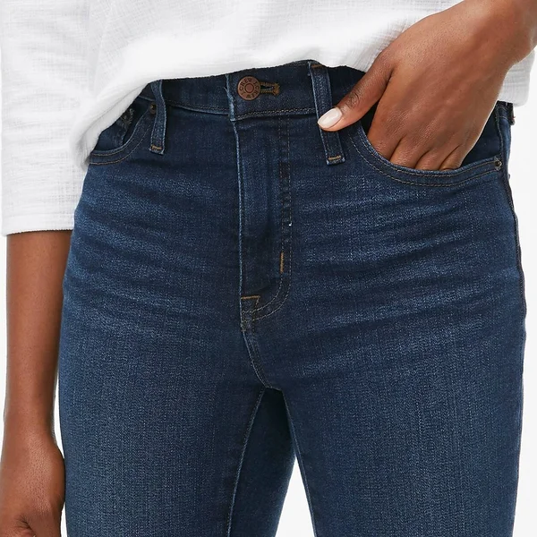 J.Crew Factory Womens 9x22 High-Rise Skinny Jean in Signature Stretch (Perfect Blue Wash - Size 29)
