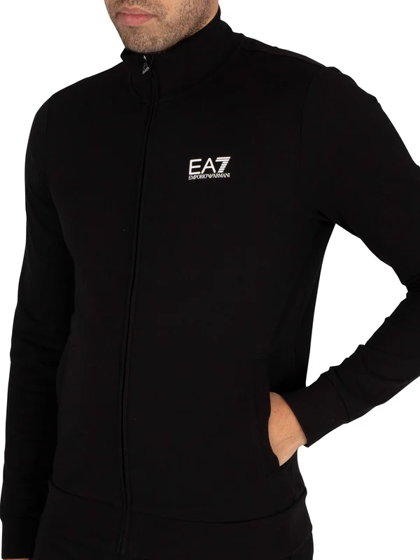 EA7 Train Core ID Tracksuit - Black - Silver - Size M