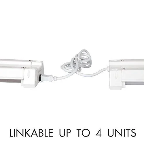 Maxxima 4 ft. Utility LED Shop Light Fixture - Linkable, Frosted Lens 5000K Daylight 4400 Lumens