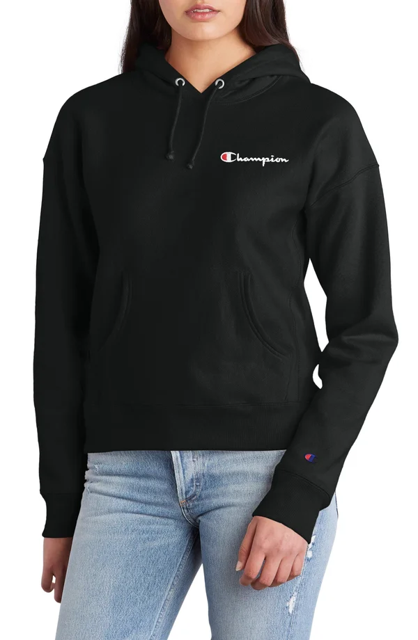 Women's Life REVERSE Weave Pullover Hoodie in Grey by Champion