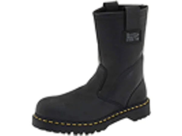 Dr. Martens, Icon 2295 Greasy Leather Steel Toe Work Boots in Black, Size M 6/W 7