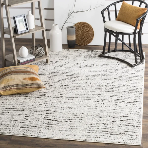 Safavieh Adirondack ADR117B 5&1x22 x 7&6x22 Ivory, Silver Area Rug