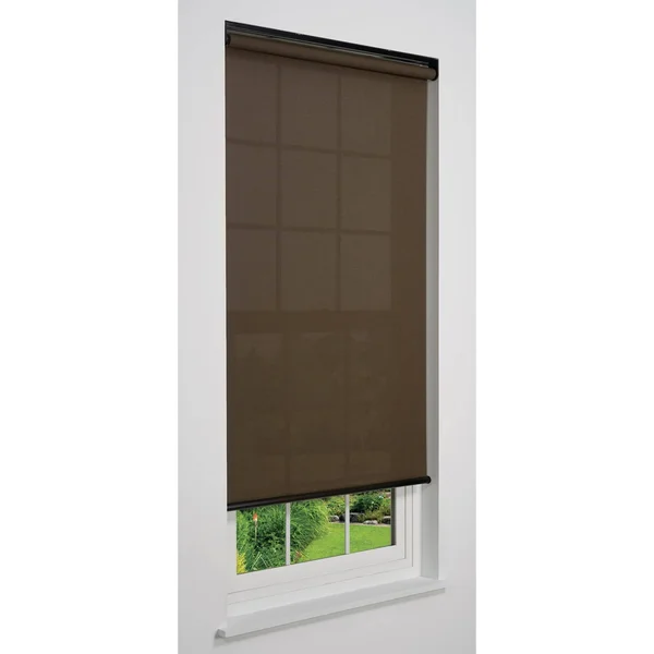 Linen Avenue Cordless 5% Solar Screen Standard Roller Shade, Coffee 61 W x 78 H