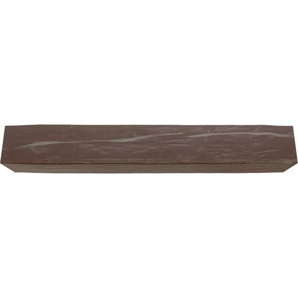 Ekena Millwork MANURW04X08X72AE 4x22H x 8x22D x 72x22W Riverwood Faux Wood Fireplace Mantel, Aged Pecan