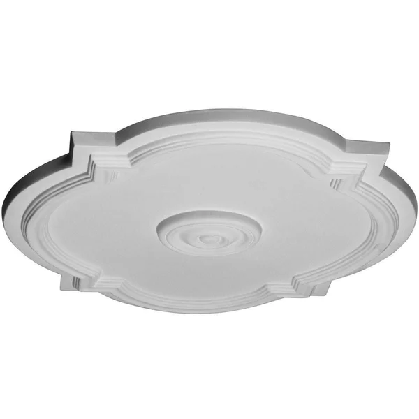 21 1/4x22W x 17 3/8x22H x 1x22P Waltz Ceiling Medallion (Fits Canopies Up to 4 1/2x22), Hand-Painted Stone Hearth Crackle