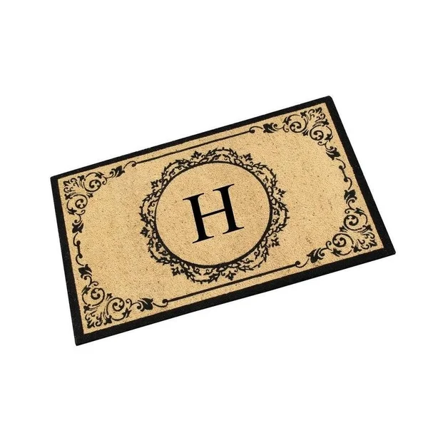 First Impression Myla Monogrammed Entry Doormat, Large Double Door