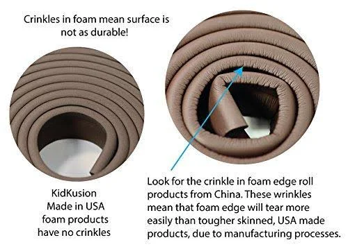 Kidkusion - Fireplace Bumper Pad Brown, 3" x 3"