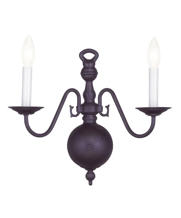 Livex Lighting 5002-07 Williamsburgh - 2 Light Wall Sconce Bronze