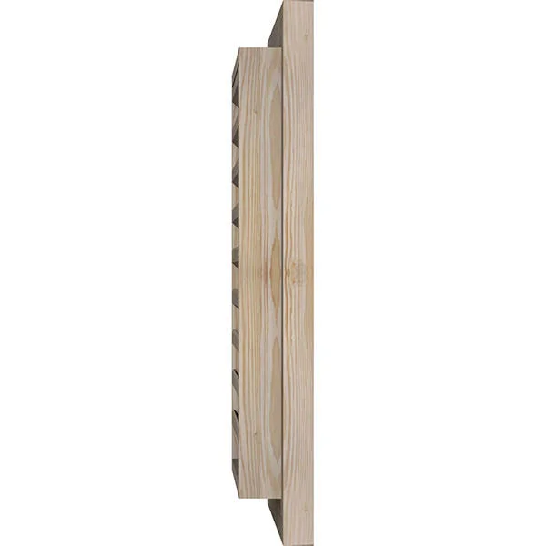 Ekena Millwork GVWVE22X3400SFPPI 22x22W x 34x22H Vertical Gable Vent (27x22W x 39x22H Frame Size): Primed - Functional, Smooth Pi