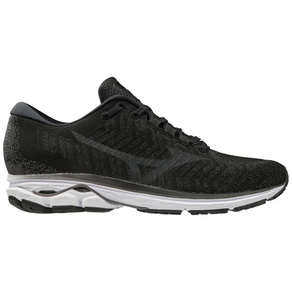 Men's Mizuno Rider Waveknit 3 Running Shoe - Size: 9 2E, Black