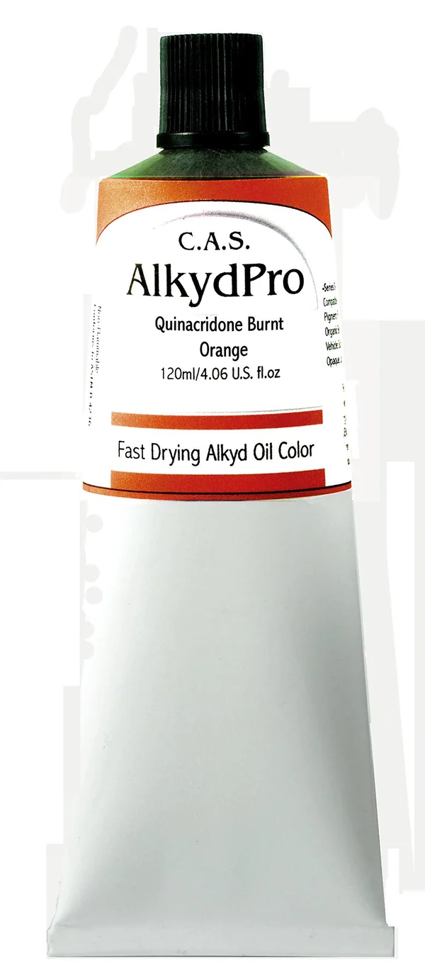 C A S Paints AlkydPro Fast-Drying Oil Color Paint Tube 120ml Quinacridone Burnt Orange