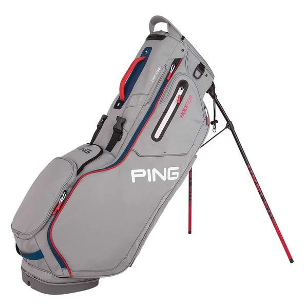Ping Hoofer Stand Bag (Silver/Scarlet/Navy - 5-Way Top, 2020) Golf New