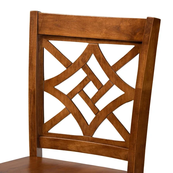 Baxton Studio Nicolette Modern and Contemporary Walnut Brown Finished Wood 5-Piece Pub Set