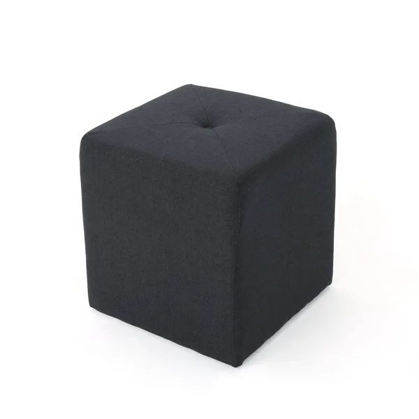 Christopher Knight Home Cayla Fabric Square Ottoman - Dark Charcoal