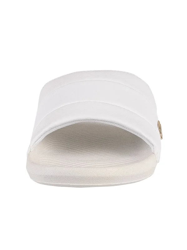 Lacoste Croco Sliders White