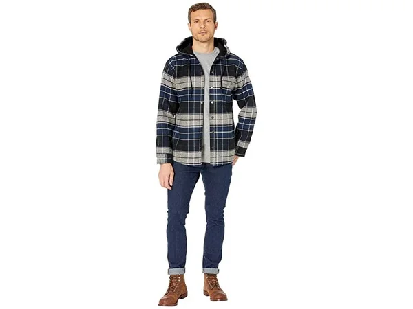 Wolverine Men's Bucksaw Bonded Shirt Jac Dark Slate Plaid - Size M