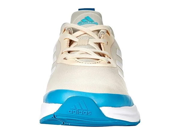 Adidas Youth FortaRun Running Shoes 4.5 - Tan/Baby Blue/White