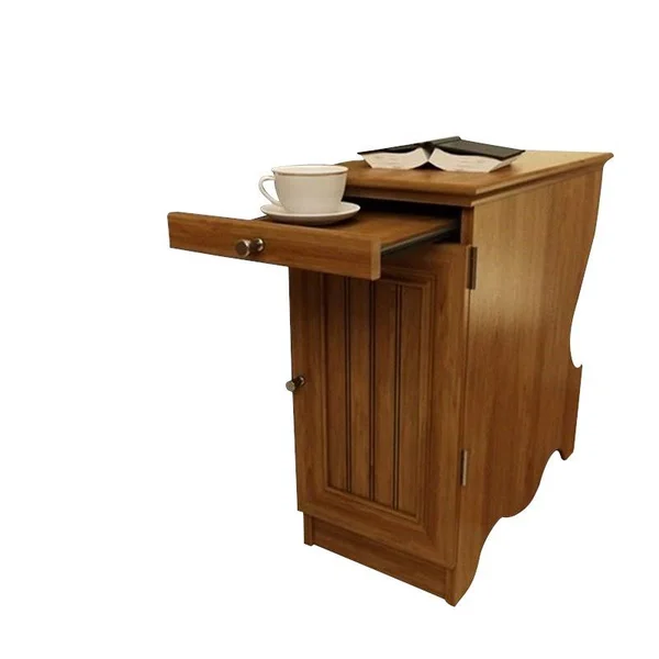 Ameriwood Home Fletcher Side Table with Magazine Storage, Bank Alder