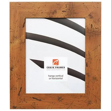Craig Frames Bauhaus 200 - Rustic Light Walnut Picture Frame, 24x24 inch, Size: 24 x 24