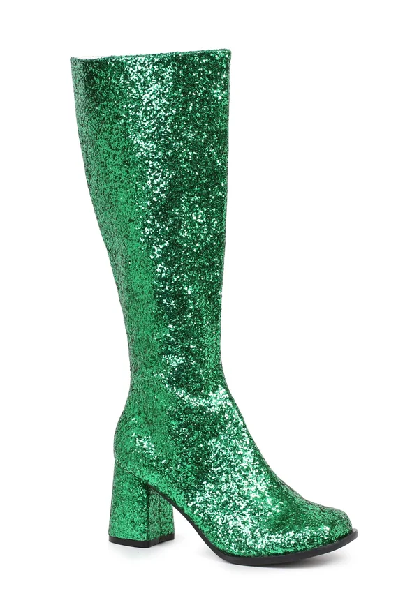 Ellie - Womens Gogo-g Boots Green Glitter, Size-6