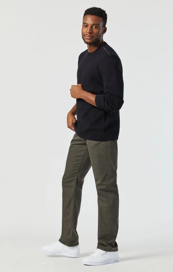 Mavi Men's Matt Relaxed Straight Leg in Green Bedford - Men's Jeans