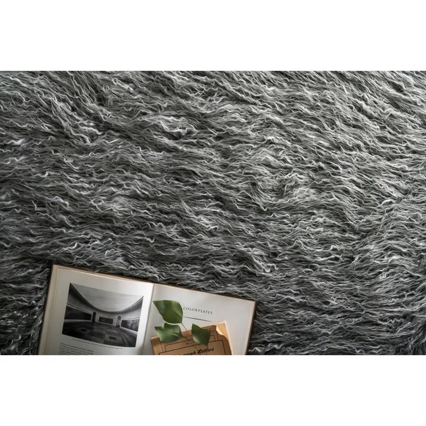 Alexander Home Rustic Faux Fur Shaped Curly Hair Shag Area Rug - Size: 3& x 5&, Beige