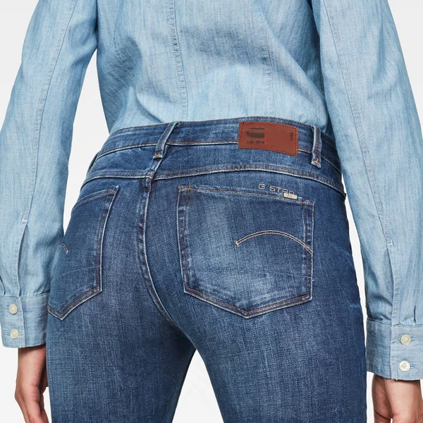 G-Star Raw Women 3301 Contour Skinny Jeans Medium Blue Size 24-30