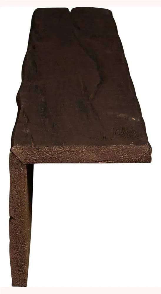 Ekena Millwork BMRW2C0100X040X096ES 10x22W x 4x22H x 8&L 2-Sided (L-beam) Riverwood Endurathane Faux Wood Ceiling Beam - Aged Ash