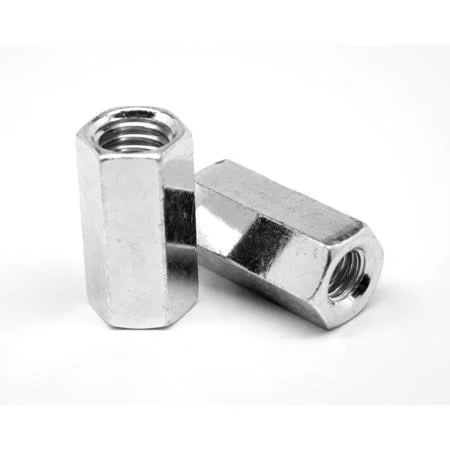 1/2 inch-13 x W11/16 inch x L1 3/4 inch Coarse Thread A563 Grade A Hex Rod Coupling Nut Low Carbon Steel Zinc Plated Pk 100