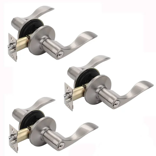 Dynasty Hardware HER-00-US15 - Heritage Front Door Entry Lever Lockset, Satin Nic