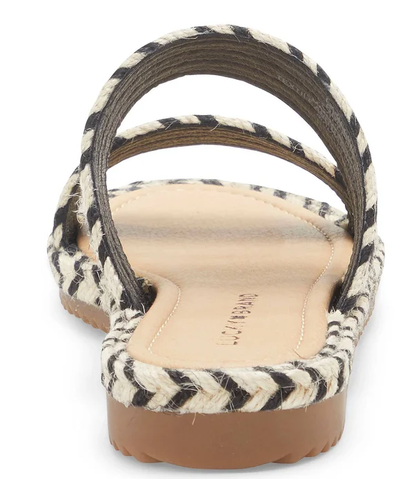 Women's Lucky Brand Decime Slide Sandal, Size 8.5 M - Black