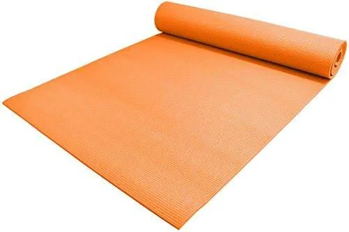 YogaAccessories 1/4& Thick High-Density Deluxe Non-Slip Exercise Pilates & Yoga Mat - Two Tone - Black/Purple, Womens