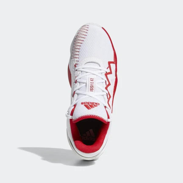 Adidas D.O.N Issue 2 Basketball Shoes Custom Colors, 13.5, White/Scarlet/White