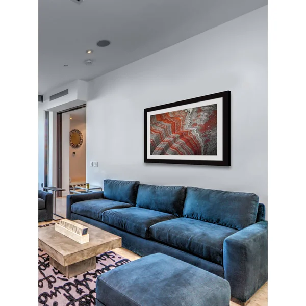 Marmont Hill 'Traveling Layers' Framed Painting Print - Red