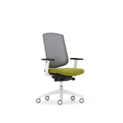 Dalton Ergonomic Task Chair Upper Square Frame Finish: Light Gray - Back Color: Carbon, Upholstery: Momentum Origin Jet