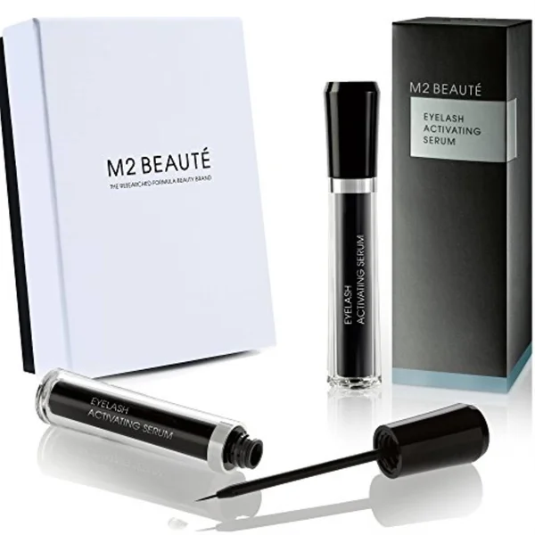 M2Lashes Eyelash Activating Serum 5ml & M2Beaute Gift Box - Most Powerful Eyelash Growth Serum, Based on The Proven and Eff