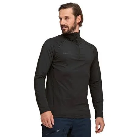 Mammut Snow ml Half Zip Pull - Men's Black Large 1014-02400-0001-115