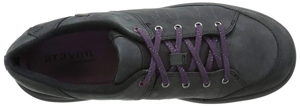 Aravon Women's REVsavor Flat, Black, 9