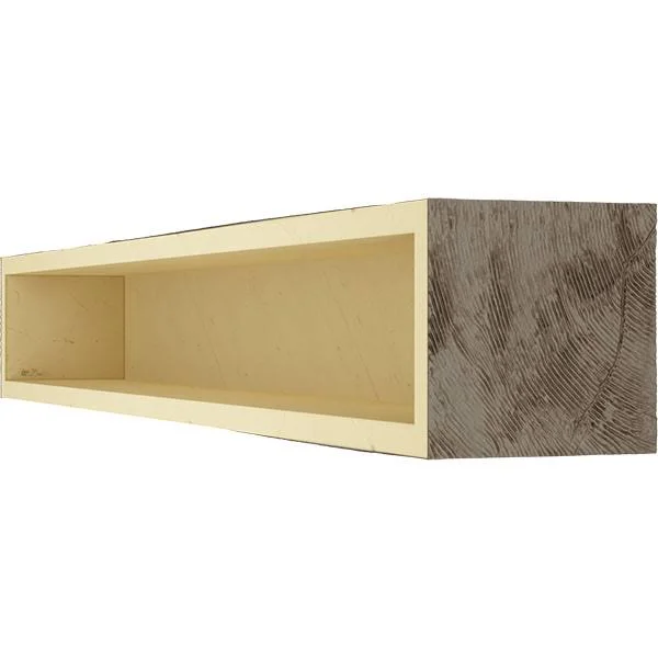 Ekena Millwork MANUKP06X10X48HD 6x22H x 10x22D x 48x22W Knotty Pine Faux Wood Fireplace Mantel, Natural Honey Dew