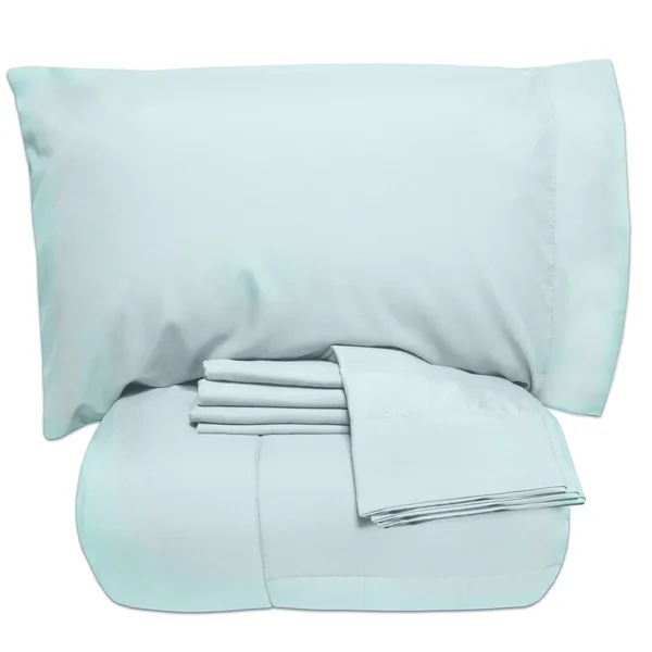 Sweet Home Collection Luxury Solid Bed-in-a-Bag with Sheet Set - Twin XL - Royal - 7 Piece