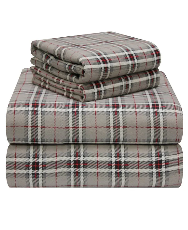 Pointehaven Velvet Feel Flannel Sheet Set - Manchester - Full