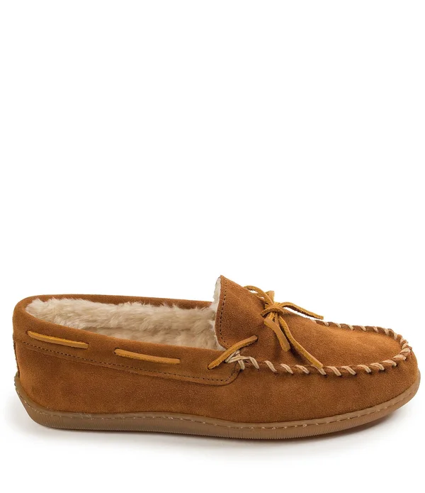 Minnetonka Pile Lined Hardsole 7 Men's Brown