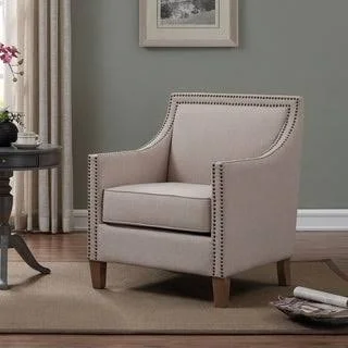 Strick & Bolton Earnshaw Accent Chair (Sand) - Beige(Polyester)