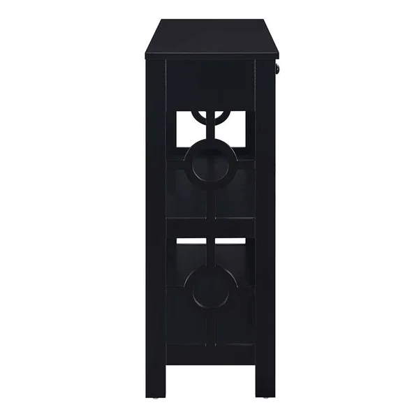 Convenience Concepts Ring 1 Drawer Console Table, Black