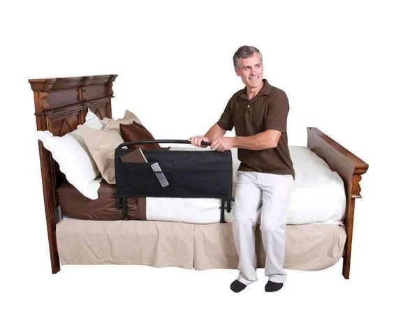 Stander 30x22 Home Safety Adult Bed Rail with Padded Organizer Pouch
