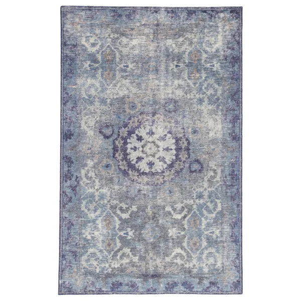 Juniper Home Hand-Knotted Oriental Blue Area Rug - 5& x 8&, Size 5& x 8&