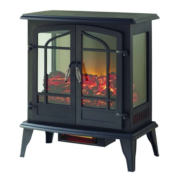 Legacy 1, 000 Sq. ft. Panoramic Infrared Electric Stove in Black