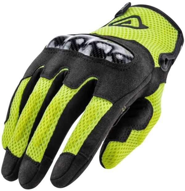 Acerbis Ramsey My Vented Motorcycle Gloves, black-yellow, Size L